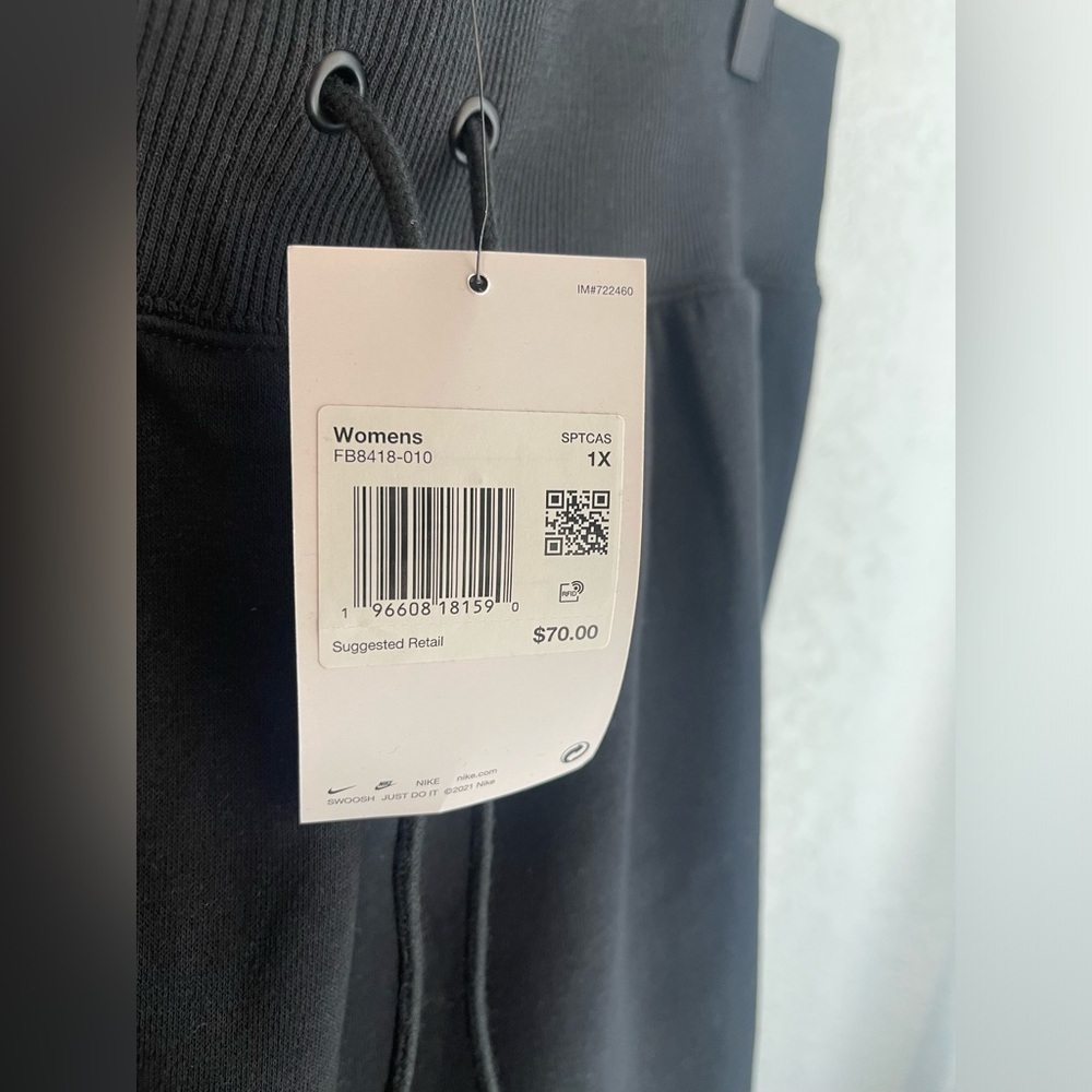 XL Black Nike Standard Fit High Rise Crop Length Sweatpants MSRP$70 - Picture 4 of 4